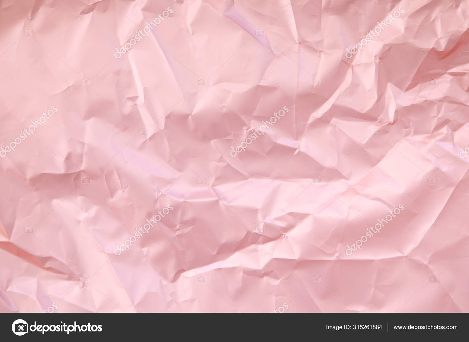 Crumbled Pink Tissue Paper Background Stock Photo - Download Image