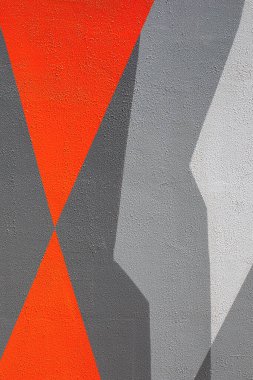 Renkli kentsel duvar dokusuna yakın çekim. Duvar kağıdı tasarımı için modern model. Yaratıcı şehir geçmişi. Soyut açık kompozisyon. En düşük geometrik biçim, katı renkler