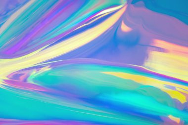 Mor, pembe ve nane renginde bulanık doku. 80 'ler tarzında soyut bir holografik arka plan. Sentetik dalga. Buhar dalgası stili. Retrowave, retro futurism, webpunk