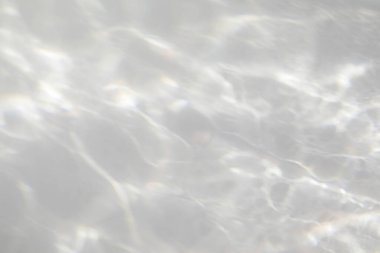 Fotoğraf ve maketler için su dokusu örtüsü etkisi. Beyaz bir duvara organik gölge ve ışık yakıcı etki bırakıyor. Doğal ışık efektleri için gölgeler