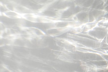 Fotoğraf ve maketler için su dokusu örtüsü etkisi. Beyaz bir duvara organik gölge ve ışık yakıcı etki bırakıyor. Doğal ışık efektleri için gölgeler