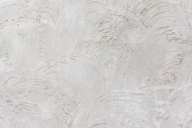 Açık gri düşük kontrast düz dekoratif alçı beton desenli arka plan. Konseptin veya ürünün için soyut, nötr, sanatsal arka plan dokusu