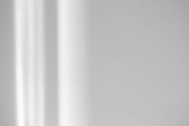 Fotoğraf ve modeller için üstüste koyma efekti. Beyaz bir duvara organik gölgeler ve pencereden gelen ışık demetleri. doğal ışık efektleri için gölgeler