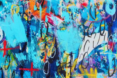 El çizimi modern Çoklu Renkli Karışık Medya Sanat Tablosu