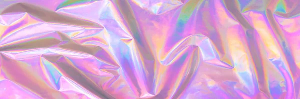要旨トレンディーな虹のパステルカラーホログラフィックバナー背景 — ストック写真