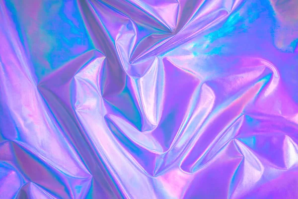 Blurred Abstract Modern Pastel Colored Holographic Background 80S Style Crumpled — Stock Photo, Image