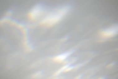 Beyaz bir duvarda gölge ve ışık yakıcı etkisi