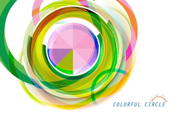 Colorido Círculo Forma Cena Vetor Abstrato Papel Parede Fundo Branco — Vetor de Stock