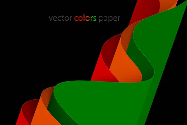 Couleurs Papier Concept Vectoriel Papier Peint Sur Fond Noir — Image vectorielle