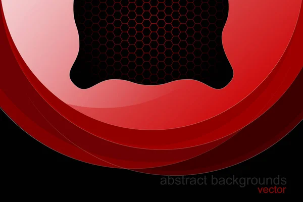 Abstraktní Červená Barvy Pojmy Tvar Scénu Vektor Tapety Černém Pozadí — Stockový vektor