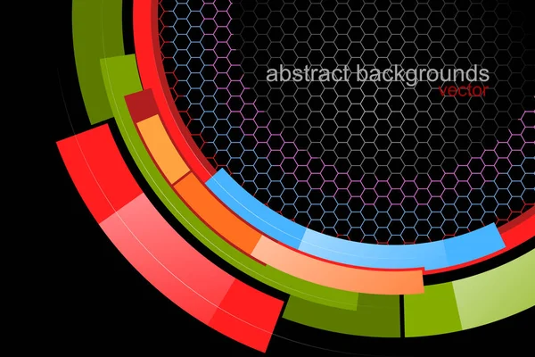 Coloré Tourbillonnant Formes Mouvement Graphiques Vecteur Abstrait Fonds Écran — Image vectorielle