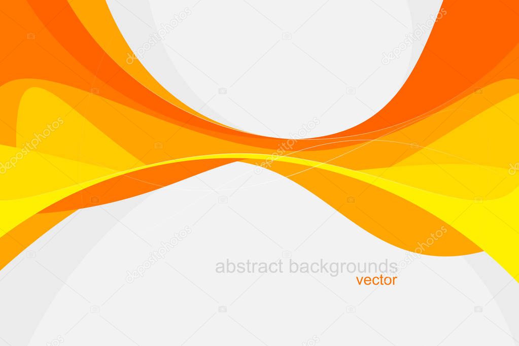 Abstract yellow curved shapes scene motion graphics vector wallpaper backgrounds
