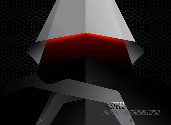 Abstracto Acero Superficie Escena Vector Diseño Fondos Pantalla — Vector de stock