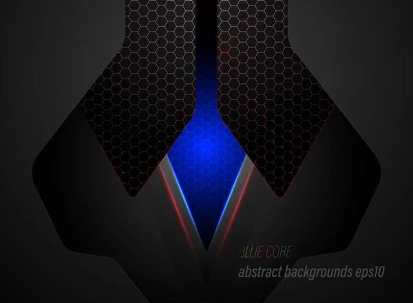 Blue Core Tech Scène Vecteur Abstrait Fond Écran Backgronds — Image vectorielle
