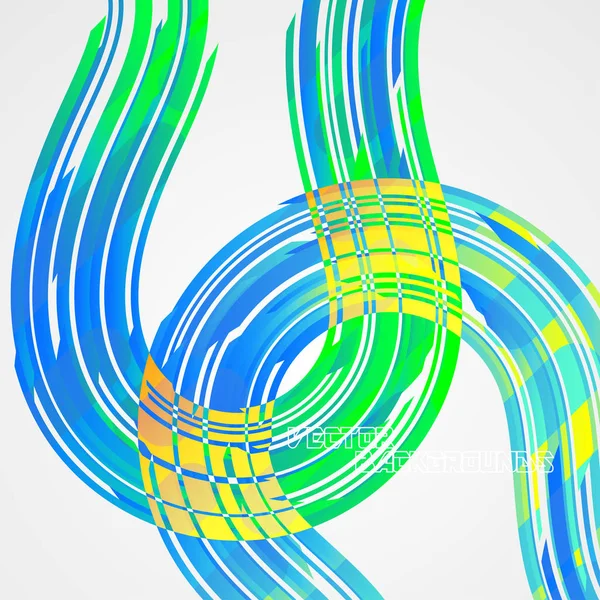 Abstrait Lignes Courbes Concept Couleurs Sur Fond Écran Vectoriel Gris — Image vectorielle