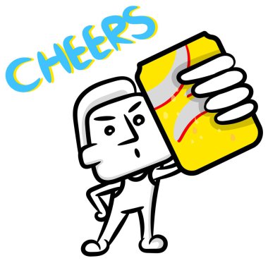 Beyaz adam çizgi filmi beyaz arka planda duygu sahnesi vektörünü alkışlıyor