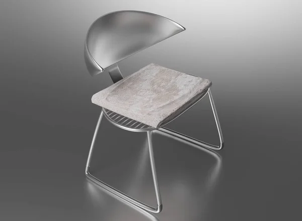 Steel Chair Design Scene Rendering Home Interior Wallpaper Background — Stock Photo, Image