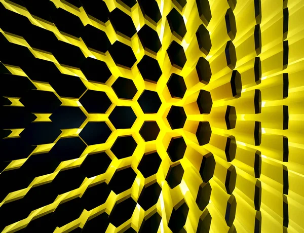 Potencia Solar Patrón Hexágono Superficial Futurista Vista Ángulo Representación Celda —  Fotos de Stock