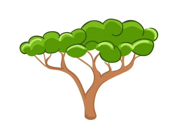 Árvore Vetora Isolada Fundo Branco — Vetor de Stock