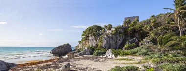 Bir Maya Medeniyeti gürültüyle çarpmak. Tulum Meksika. Geçmiş,