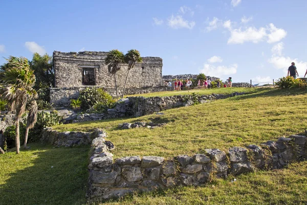 Queda Uma Civilização Dos Maias Tulum México História — Fotografia de Stock