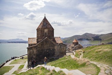 Armenia, 1st century monastery Sevanavank, Surb Arakelots.  clipart