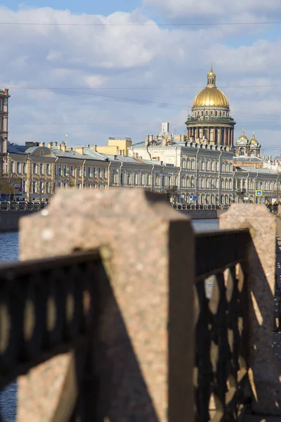 Uitzicht Moika Isaac Cathedral Sint Petersburg Verticaal — Stockfoto