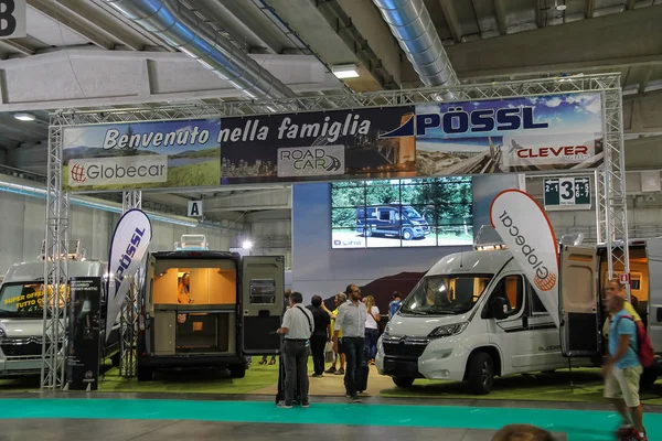 Parma Italy September 2016 People Looking Auto Annual Exhibition Camper — Stock Photo, Image