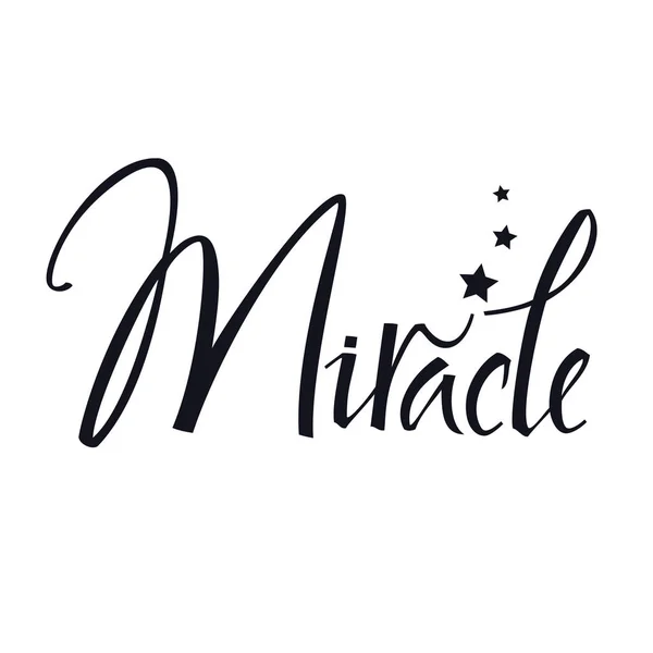 Miracle Calligrafia Lettere a mano Illustrazione vettoriale — Vettoriale Stock