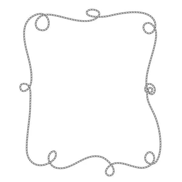 Frame van mariene touw geïsoleerde object — Stockvector