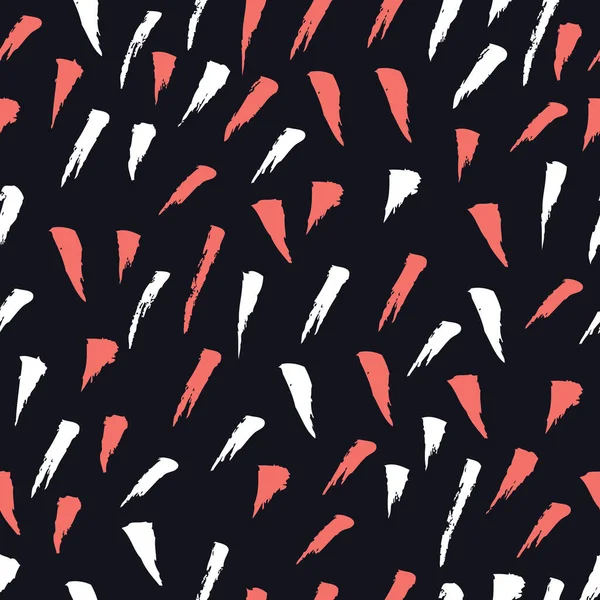 Abstracte lijnen leven Coral zwarte achtergrond naadloze penseelpatroon — Stockfoto