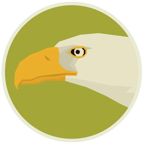 Eagle Vector ilustracji ptaka w okrągłej ramie — Wektor stockowy