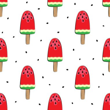 basit model sorunsuz arka plan dondurma ile. vektör. karpuz dondurma