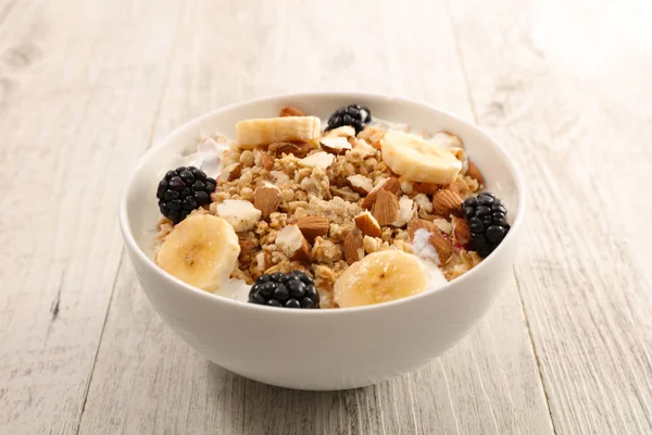 Oat Meal Dairy Fruit — Stock Photo, Image