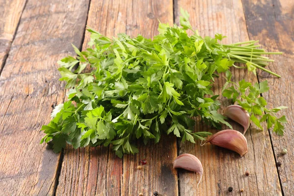 Parsley Wooden Background Close View — Stock Photo, Image