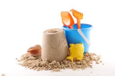 yaz plaj kavramı beyaz arka plan üzerinde izole