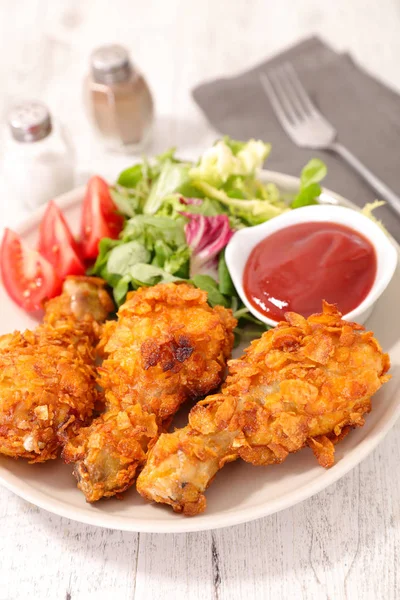 crispy chicken legs with sauce