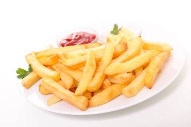 kızarmış patates kızartması ve sos