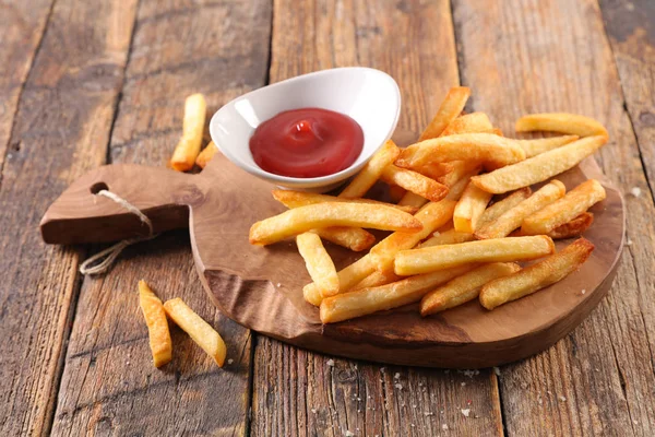 Batatas Fritas Ketchup — Fotografia de Stock