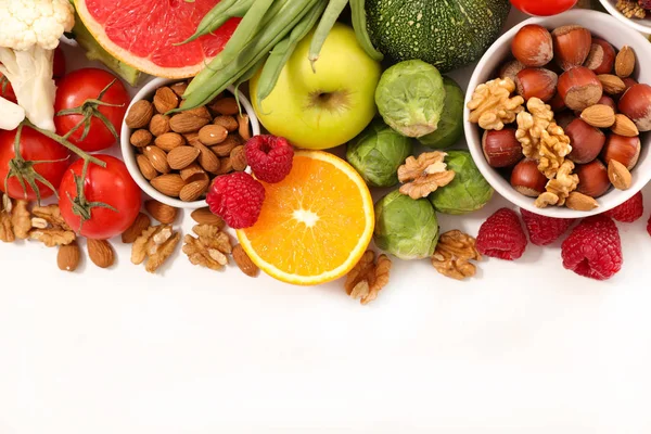 Alimentos Saudáveis Frutas Produtos Hortícolas — Fotografia de Stock