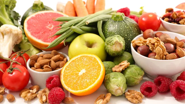 Concept Saine Alimentation Fruits Légumes — Photo