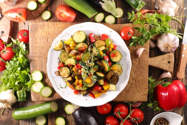 Ratatouille Grillezett Zöldség Kakukkfű — Stock Fotó