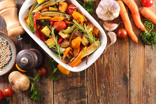 Horneado Verduras Asadas Primer Plano Disparo — Foto de Stock