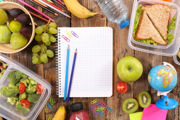 Close Photo Tasty Sandwich Vegetable Lunch Box — Stock Photo, Image