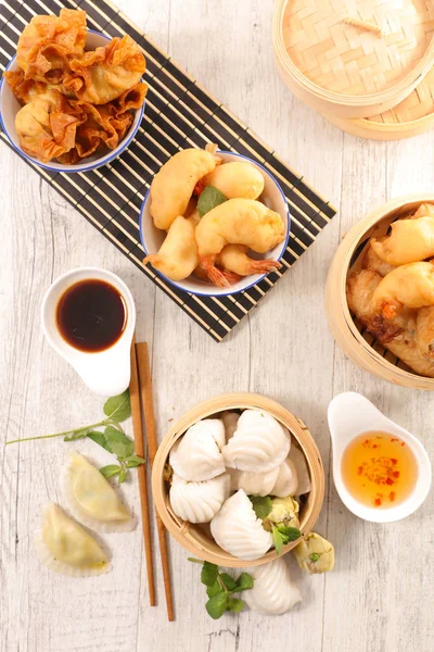 Verschiedene Asiatische Speisen Hintergrund — Stockfoto