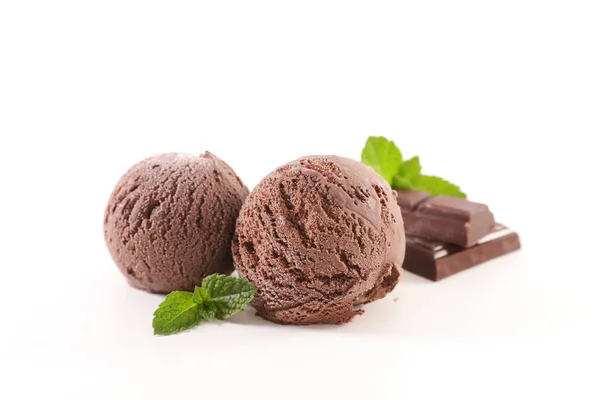 Шоколадное Мороженое Заднем Плане Закрыть — стоковое фото