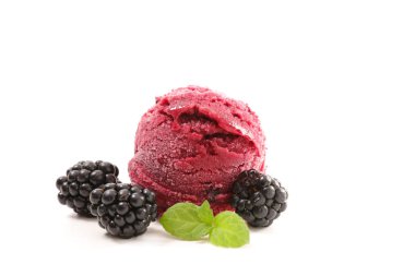 arka plan, böğürtlen dondurma yakın çekim