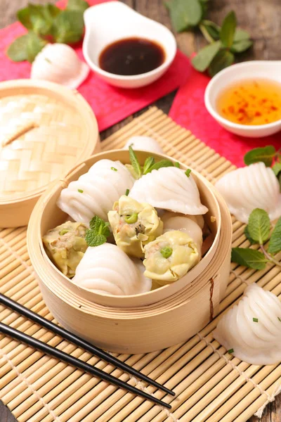 Asia Food Dumpling Tle Zbliżenie — Zdjęcie stockowe