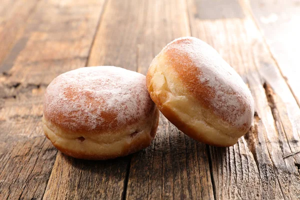 Rosquillas Sabrosas Dulces Sobre Fondo Mesa Madera — Foto de Stock