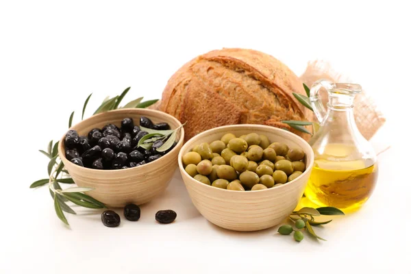 Olive Oil Bread White Background — Stock Photo, Image